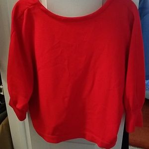 Orange 3/4 sleeve open back Trouve top